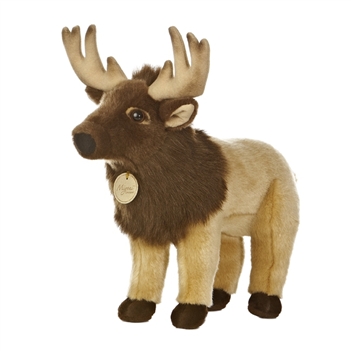 Realistic Stuffed Elk 14 Inch Plush Animal by Aurora
