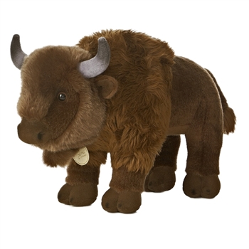Realistic Stuffed Bison 13 Inch Plush Animal by Aurora