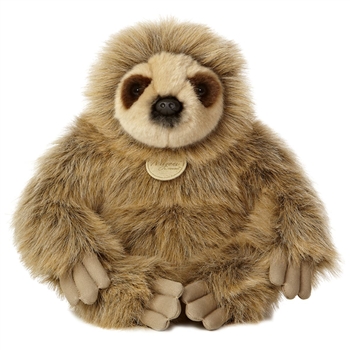 Realistic Stuffed Sloth 12 Inch Plush Animal by Aurora