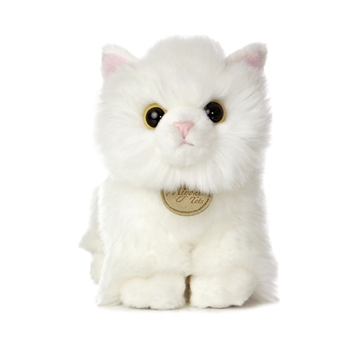 Realistic Stuffed Angora Kitten 7 Inch Plush Cat by Aurora