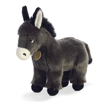 Realistic Stuffed Donkey Foal 10 Inch Miyoni Plush by Aurora