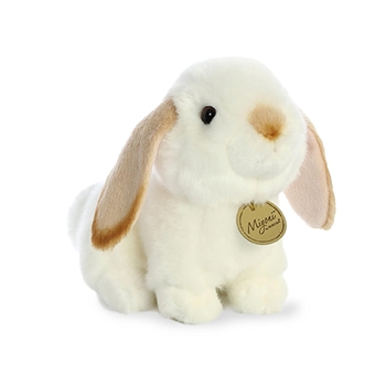 Realistic Stuffed Tan Eared Lop Rabbit 6 Inch Miyoni Plush by Aurora