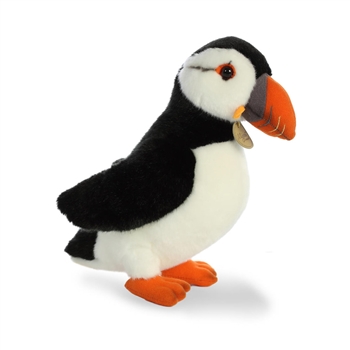 Realistic Stuffed Puffin 9 Inch Miyoni Plush by Aurora