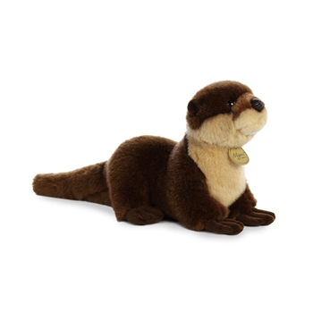 Realistic Stuffed River Otter 9 Inch Miyoni Plush by Aurora