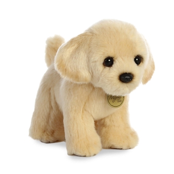 Realistic Stuffed Yellow Lab Puppy 9 Inch Miyoni Plush by Aurora