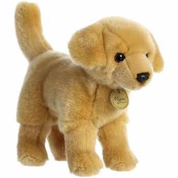 Realistic Stuffed Yellow Lab 10 Inch Miyoni Plush by Aurora