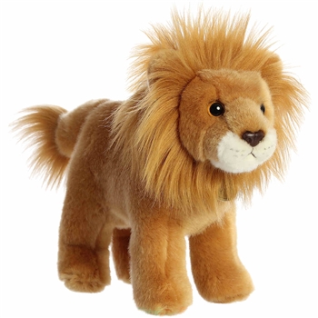 Realistic Stuffed Standing Lion Miyoni Wild Cat Plush by Aurora