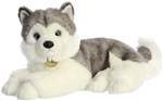 Realistic Stuffed Siberian Husky 14 Inch Miyoni Plush Dog by Aurora