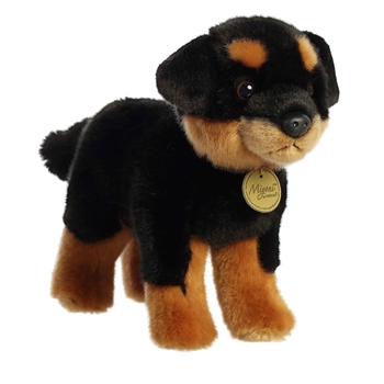 Realistic Stuffed Rottweiler Puppy 10 Inch Miyoni Plush by Aurora