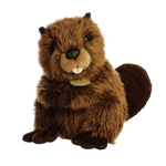 Realistic Stuffed Beaver 9 Inch Miyoni Plush by Aurora
