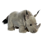 Realistic Stuffed Rhinoceros 10 Inch Miyoni Plush by Aurora