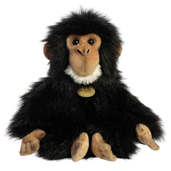 Realistic Stuffed Chimpanzee 9.5 Inch Miyoni Plush by Aurora