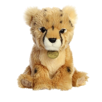 Realistic Stuffed Cheetah Cub 9 Inch Miyoni Plush by Aurora