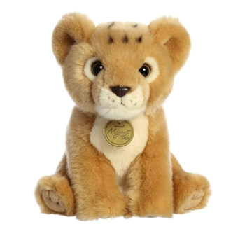 Realistic Stuffed Lion Cub 8.5 Inch Miyoni Plush by Aurora