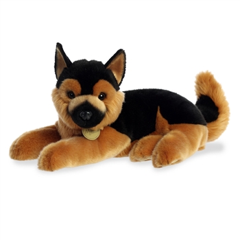 Realistic Stuffed German Shepherd 14 Inch Miyoni Plush by Aurora