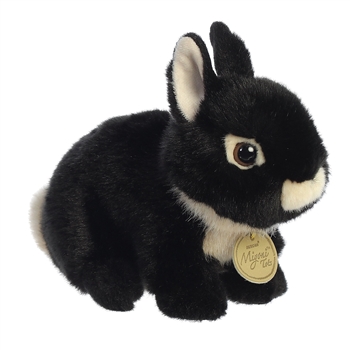 Realistic Stuffed Black Netherland Dwarf Bunny Miyoni Plush by Aurora
