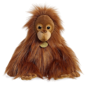 Realistic Stuffed Baby Orangutan 11 Inch Miyoni Plush by Aurora