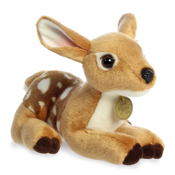 Realistic Stuffed Deer Fawn 9 Inch Miyoni Plush by Aurora