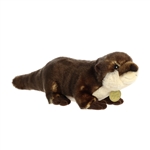 Realistic Stuffed River Otter Pup 14 Inch Miyoni Plush by Aurora