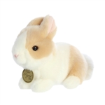 Realistic Stuffed Tan and White Baby Bunny Rabbit 7.5 Inch Miyoni by Aurora