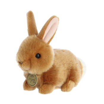 Realistic Stuffed Ginger Baby Bunny Rabbit 7.5 Inch Miyoni by Aurora