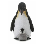 Adult and Chick Stuffed Emperor Penguins by Aurora