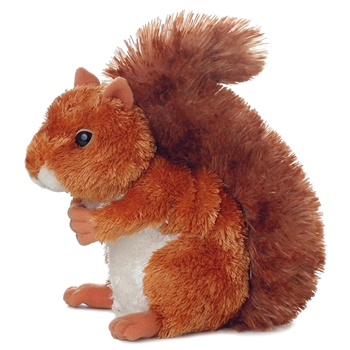 Nutsie the Stuffed Red Squirrel Mini Flopsie by Aurora