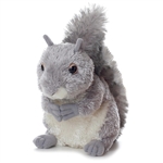 Nutty the Stuffed Gray Squirrel Mini Flopsie by Aurora