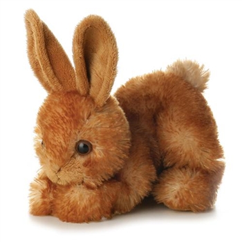 Bitty the Stuffed Brown Rabbit Mini Flopsie by Aurora
