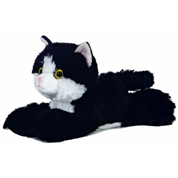 Maynard the Stuffed Black and White Cat Mini Flopsie by Aurora