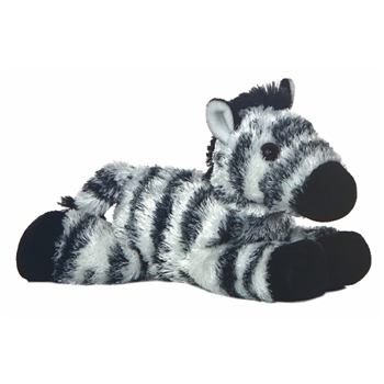 Zany The Stuffed Zebra Plush Animal Mini Flopsie By Aurora