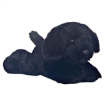 Blackie the Stuffed Black Lab Mini Flopsie Dog by Aurora