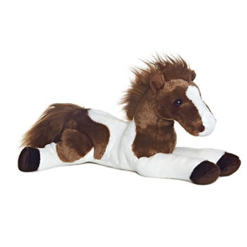 Tola the Stuffed 12 Inch Lying Plush Paint Horse by Aurora
