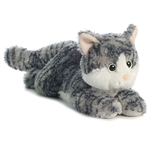 Lily the Stuffed Gray Tabby Cat Flopsie by Aurora