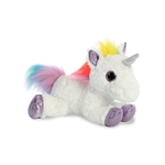 Rainbow the Stuffed White Unicorn Flopsie by Aurora