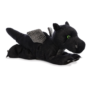 Midnight the Stuffed Black Dragon Flopsie by Aurora