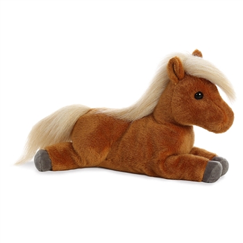 Piper the Stuffed Brown Shetland Pony Flopsie by Aurora