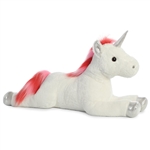 Big Swirl the Jumbo Stuffed White Unicorn Super Flopsie by Aurora