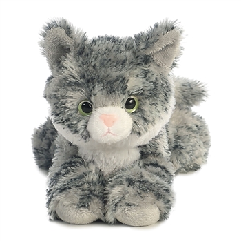 Little Lily the Stuffed Gray Tabby Cat Mini Flopsie by Aurora