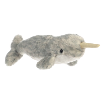 Little Torpedo the Stuffed Narwhal Mini Flopsie by Aurora