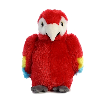Little Flight the Stuffed Scarlet Macaw Mini Flopsie by Aurora