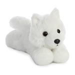 Little Ghost the Stuffed White Wolf Mini Flopsie by Aurora