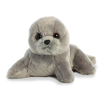 Little Harpo the Stuffed Gray Seal Mini Flopsie by Aurora