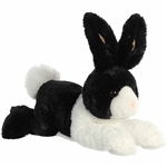 Stuffed Black and White Dutch Bunny Flopsie by Aurora