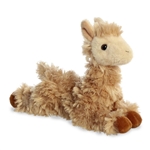 Little Louis the Stuffed Brown Llama Mini Flopsie by Aurora