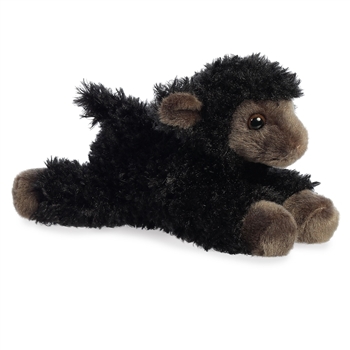 Ebony the Stuffed Black Lamb Mini Flopsie by Aurora
