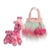 Fancy Pals Plush Pink Giraffe with Furries Sunrise Bag by Aurora