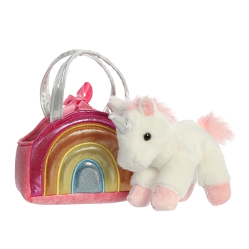 Fancy Pals Plush Unicorn with Over The Rainbow Bag by Aurora