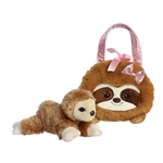 Fancy Pals Plush Minty Sloth with Sloth Bag by Aurora