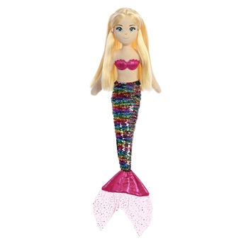 Isla the Sequin Sparkles Rainbow Mermaid Doll by Aurora